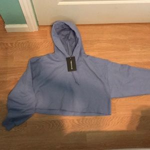 Pretty Little Thing Oversized Crop Hoodie